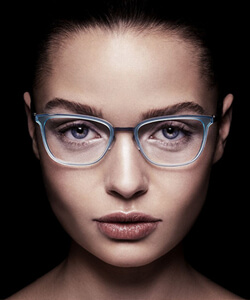 Model wearing Dita sunglasses