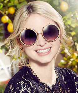Model wearing Dita sunglasses